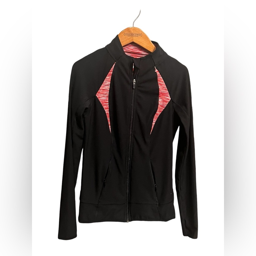 90 degrees black and red zipper athletic jacket